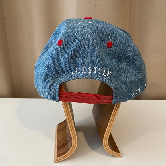 Vintage Tommy Hilfiger Jeans 90s Hat DIY Artistic Design One of a Kind Cap - Picture 5 of 8